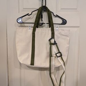 New DSW Canvas Tote Bag With Luggage Strap